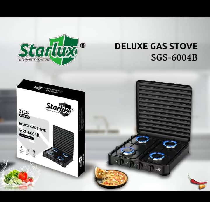 4 burner starlux table top gas with cover